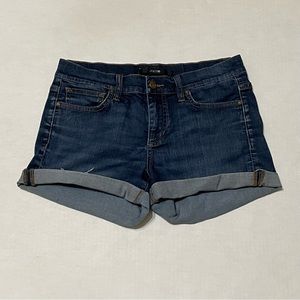 Joe’s Jeans Medium Wash Denim Raw Hem Rolled Cuff Cutoff Shorts, Women’s Sz 26